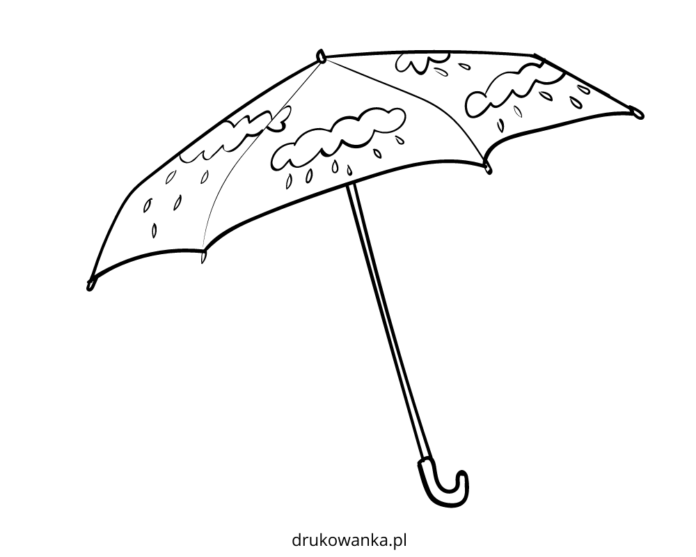 parasolka kolorowanka do drukowania