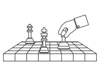 página de coloração do jogo de xadrez imprimível