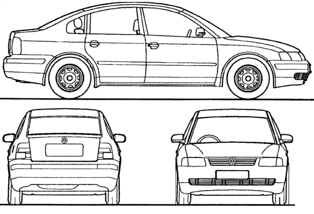 Kolorowanka Passat Sedan Do Druku I Online