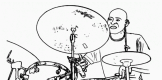 drummer coloring book to print