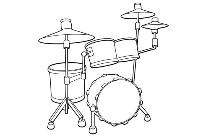 Obrázok na vyfarbovanie bubnov na vytlačenie