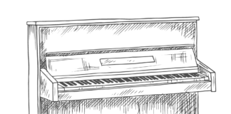 klavírní omalovánky k vytisknutí