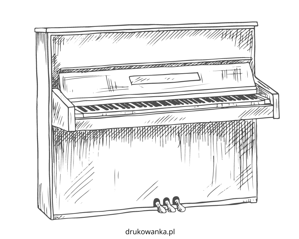 pianino kolorowanka do drukowania