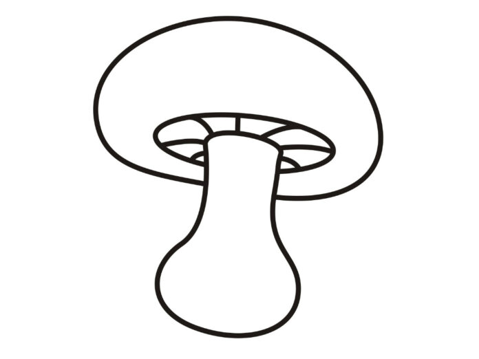mushroom coloring book to print