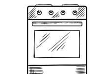 oven - gazo stove coloring book to print