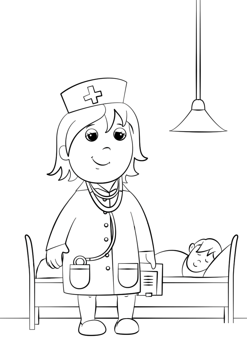 doctor nurse coloring pages