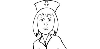 nurse at work coloring book to print