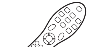 Libro para colorear del mando a distancia de la televisión