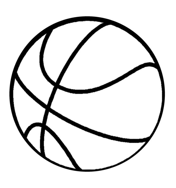 Färbebogen für Basketball zum Ausdrucken