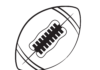 Rugbyball Malbuch zum Ausdrucken