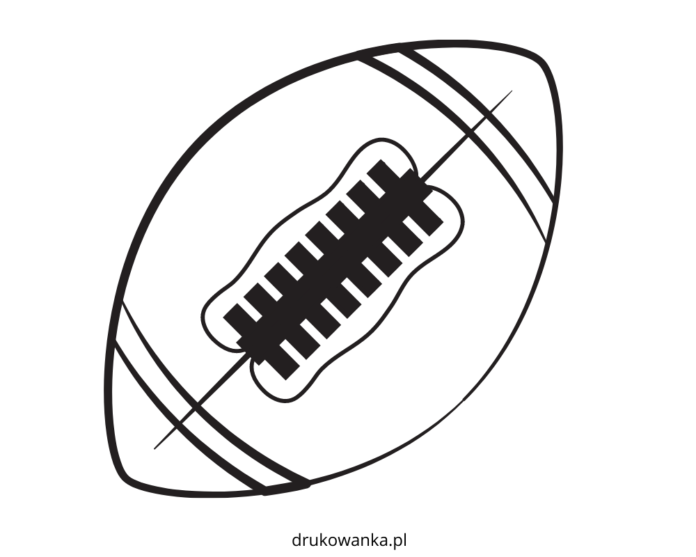rugbyový míč k vytisknutí omalovánky