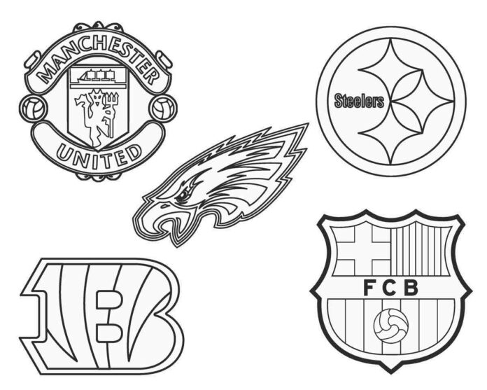 soccer clubs coloring book to print