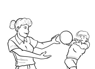 livre de coloriage des joueurs de handball à imprimer
