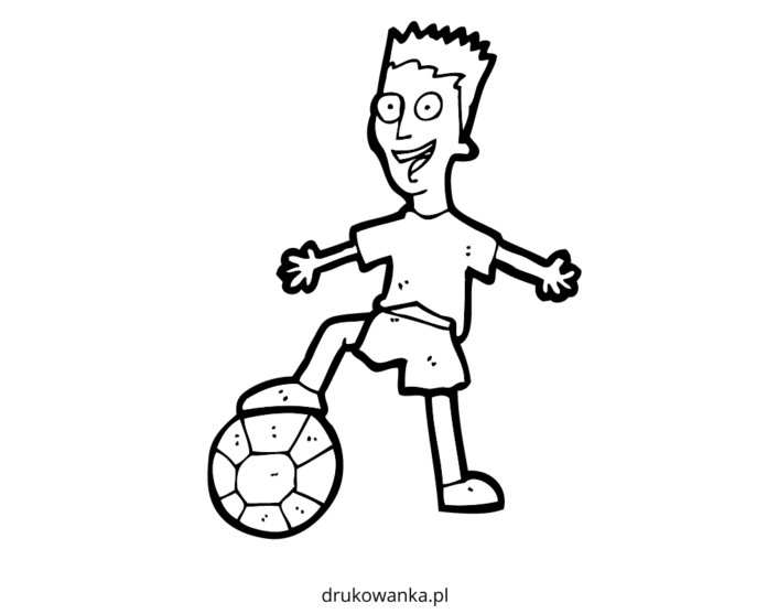 soccer player for kids coloring book to print