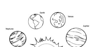 planets of the solar system coloring book to print