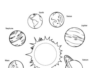 planety układu słonecznego kolorowanka do drukowania
