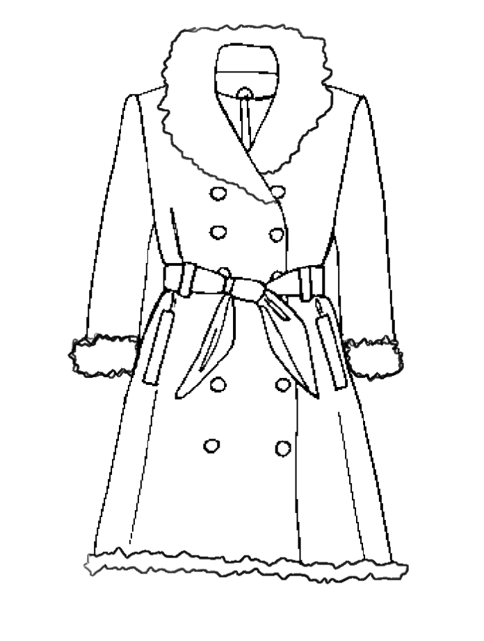 Zimní kabát k vytisknutí obrázek