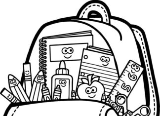 backpack ready for school coloring book printable