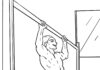 pull-up bar colouring book to print