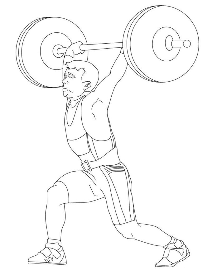 weightlifting coloring book to print