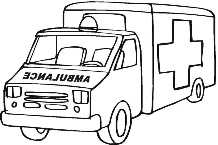 auto ambulanza libro da colorare da stampare