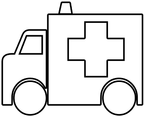 ambulance coloring book to print