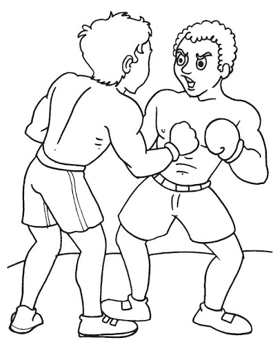 boxerský duel omaľovánky na vytlačenie
