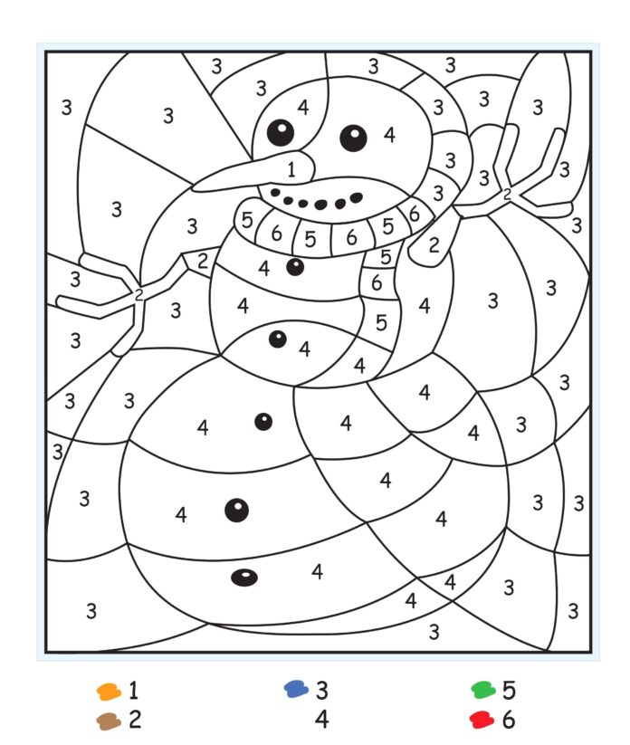 color by number printable coloring book