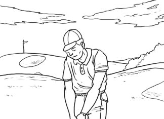 golfové hřiště - omalovánky k vytisknutí