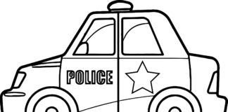 police for kids coloring book to print