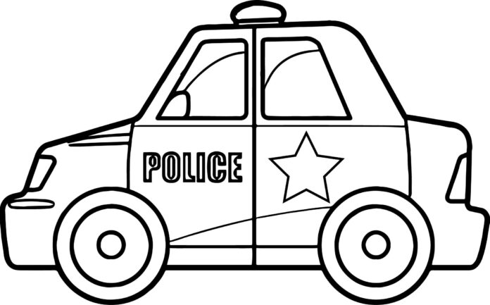 Polizei für Kinder Malbuch zum Ausdrucken