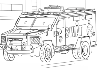 poliisi swat värityskirja tulostettava