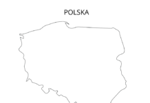 karta över Polen målarbok att skriva ut