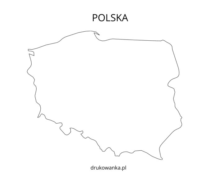 Puolan kartta värityskirja tulostaa