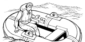 fishing pontoon coloring book to print