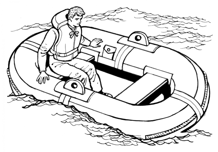 fishing pontoon coloring book to print
