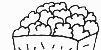 popcorn coloring book to print