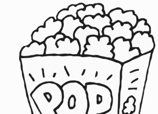 Popcorn-Malbuch zum Ausdrucken