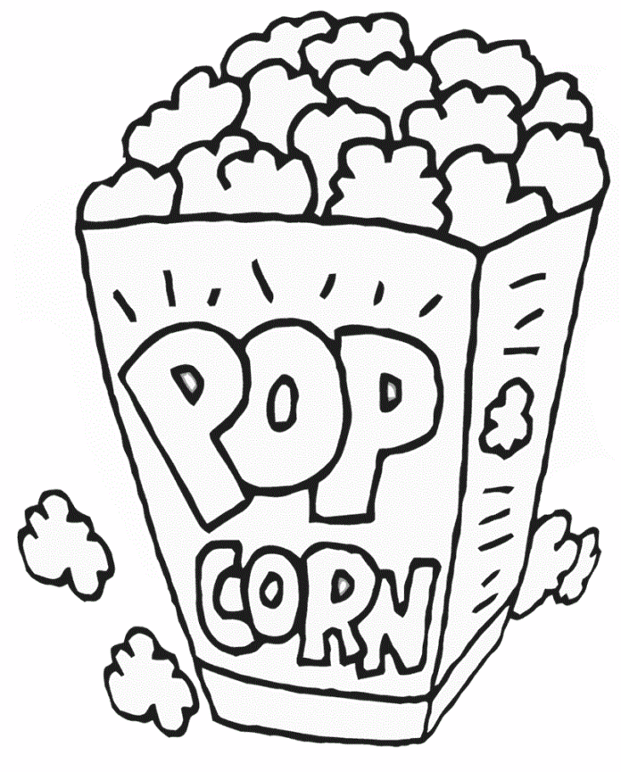 popcorn coloring book to print