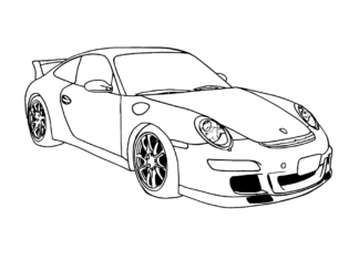 porshe 911 coloring book to print