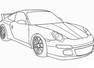 porshe waiting for tuning coloring book to print