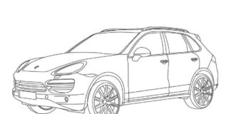 livre de coloriage porshe macan à imprimer