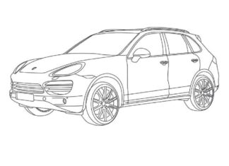 porshe macan coloring book to print
