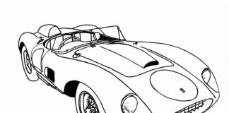 porshe vieux modèle livre à colorier à imprimer