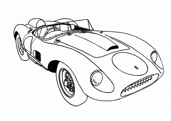porshe old model coloring book to print