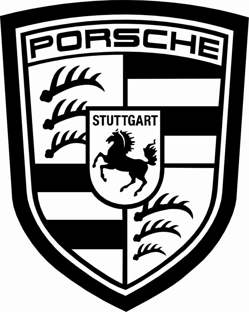 Kolorowanka Porsche znaczek do druku i online