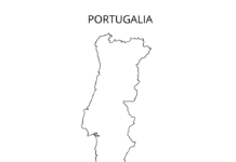 portugalská mapa na vyfarbenie k vytlačeniu