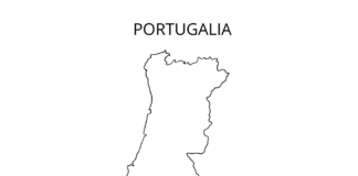 portugal map as a coloring book to print