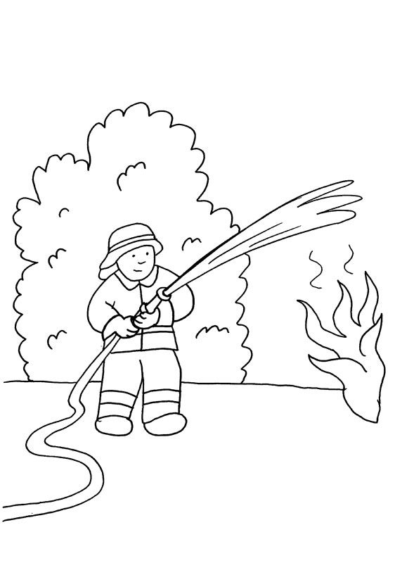 Omalovánky lesního požáru k vytisknutí
