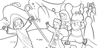 crossing the red sea coloring book to print